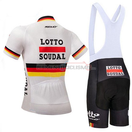 Abbigliamento Ciclismo Lotto Soudal Manica Corta 2018 Campione Germania